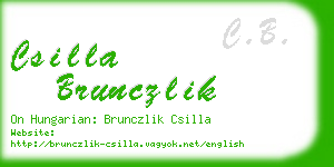 csilla brunczlik business card